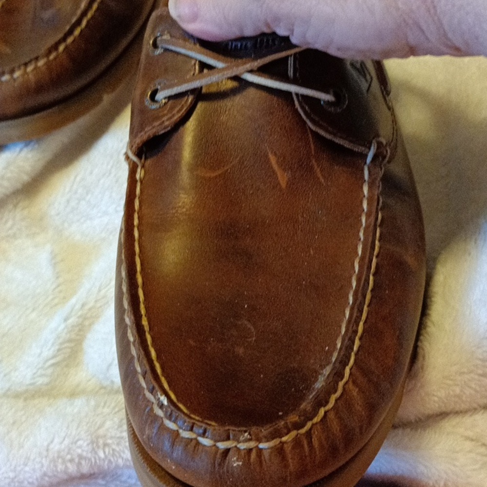 Sperry Men's Brown Leather Boat Shoes - Picture 7 of 8